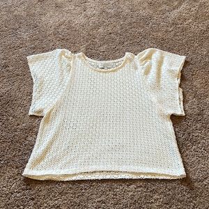 Madewell Eyelet Flutter Sleeve Top